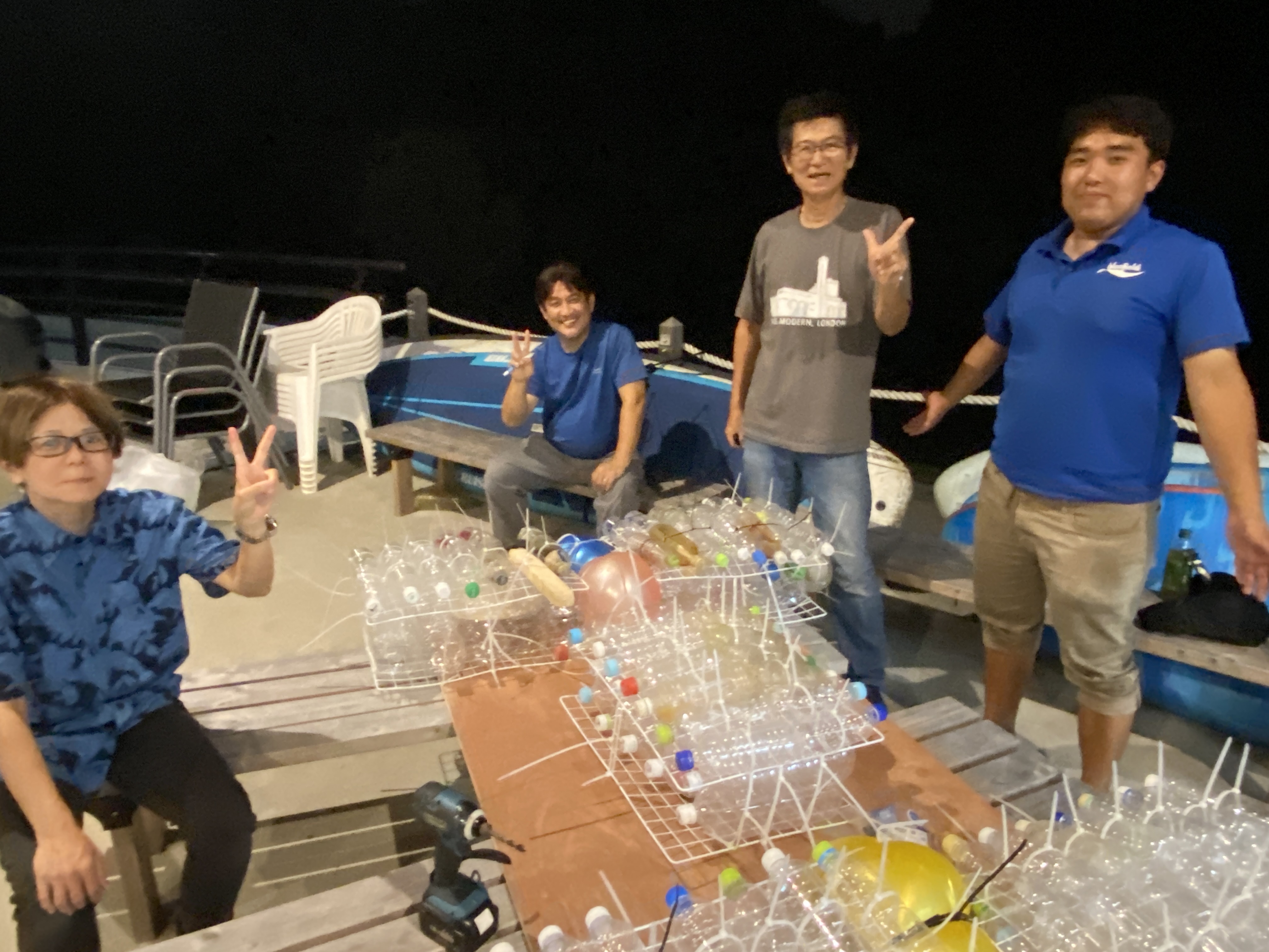 ペットボトル筏_比謝川自然体験センター